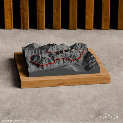 Bergrelief Track |  Meraner Höhenweg
