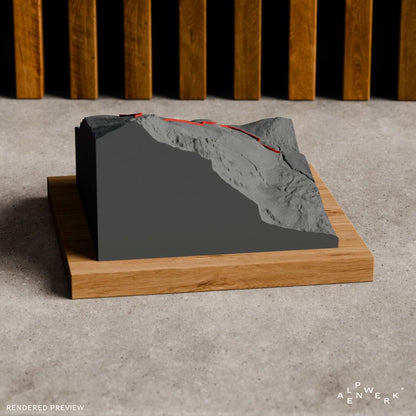 Bergrelief Track | Lauberhorn - Wengen - Abfahrt | Skirennen