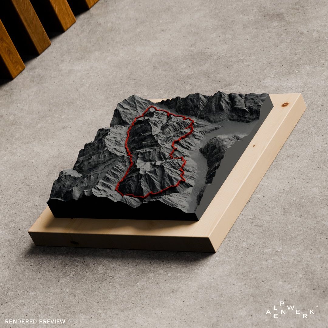 Bergrelief Track |  Meraner Höhenweg