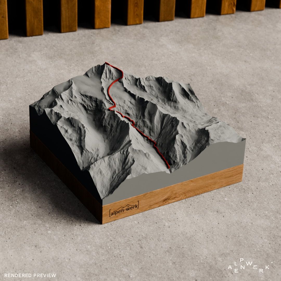 Bergrelief Track | Großglockner Normalweg