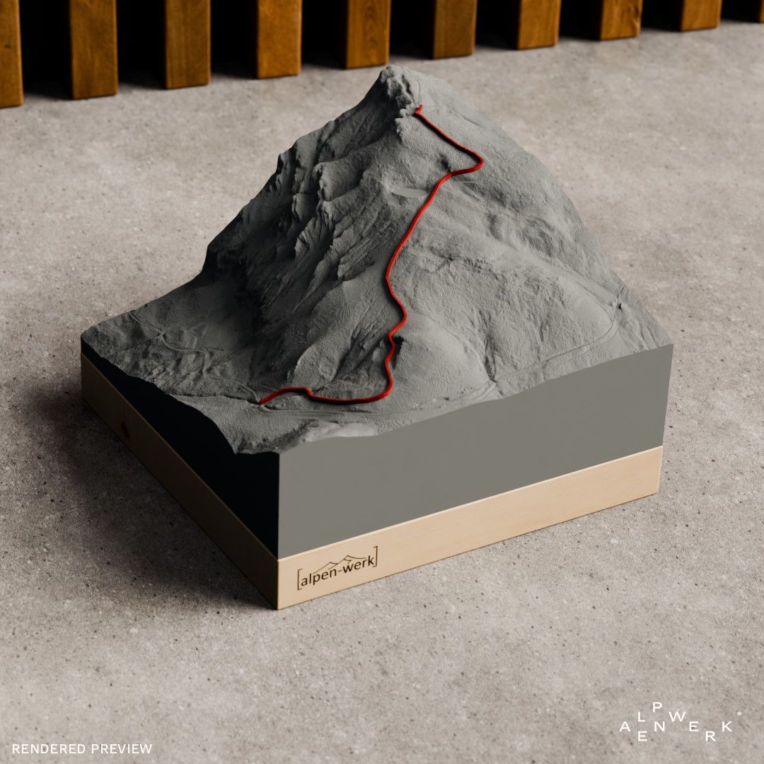 Bergrelief Track | Lauberhorn - Wengen - Abfahrt | Skirennen