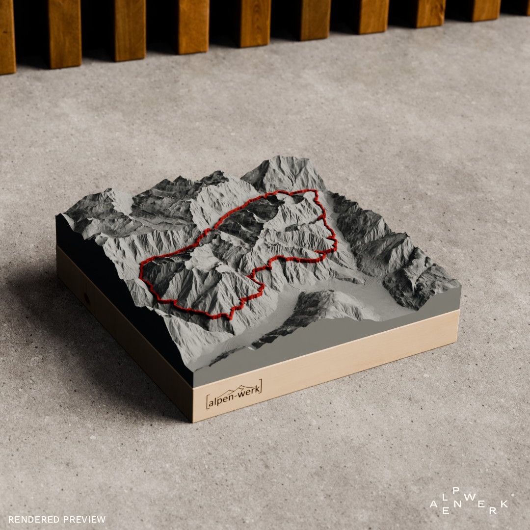 Bergrelief Track |  Meraner Höhenweg