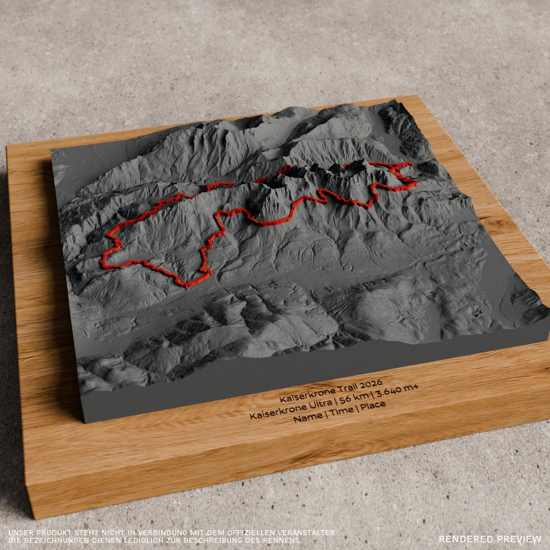 Kaiserkrone Trail 2026 Relief Track - Anthrazit, roter Track, Wall, Eiche
