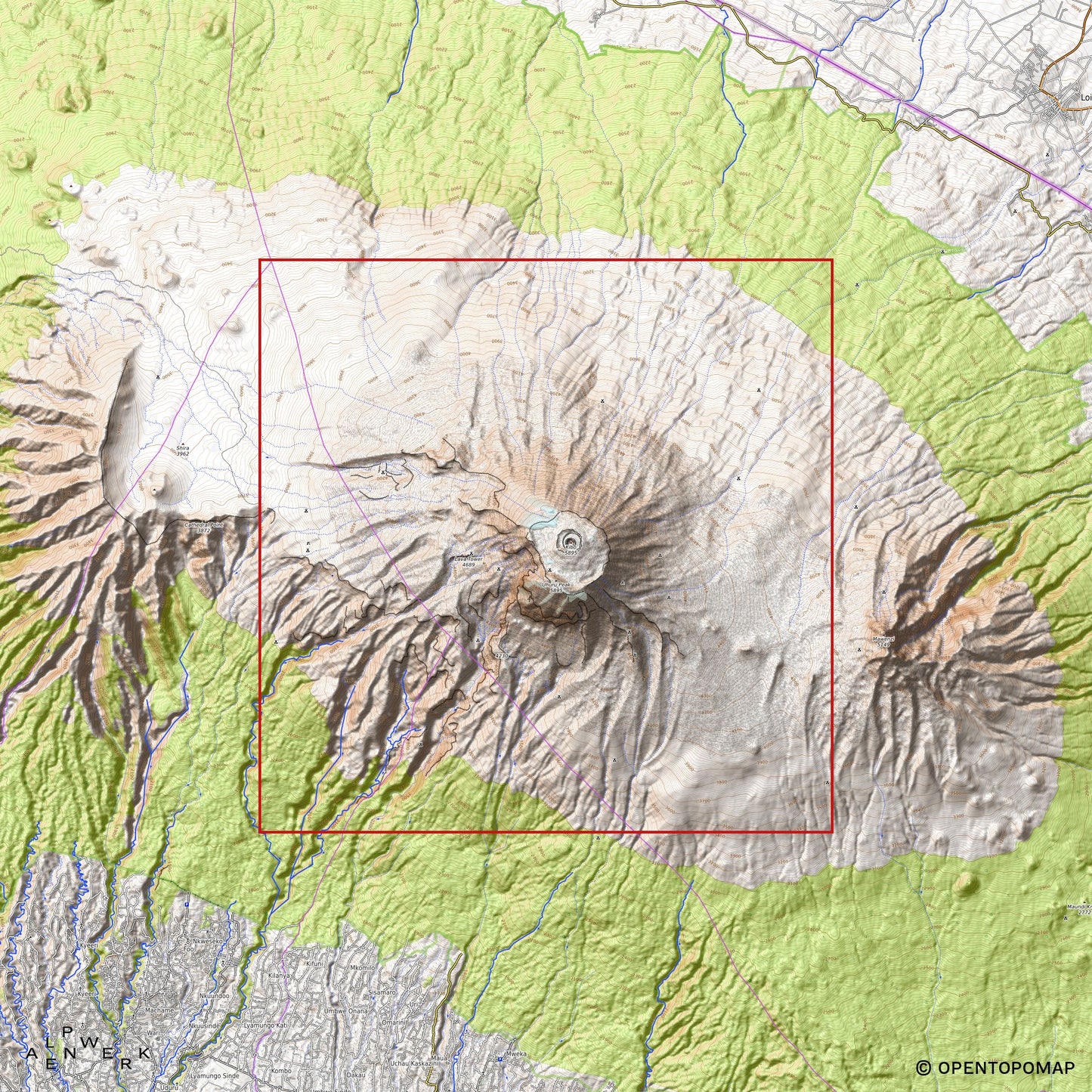 Bergrelief Classic | Kilimanjaro | Uhuru Peak