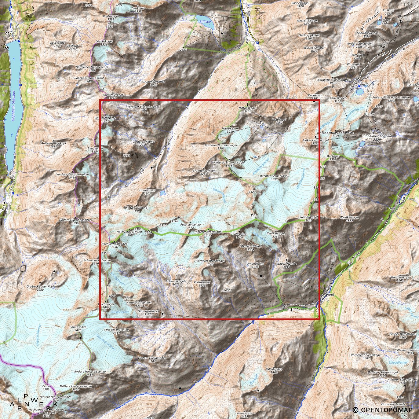 Bergrelief Classic | Wildspitze