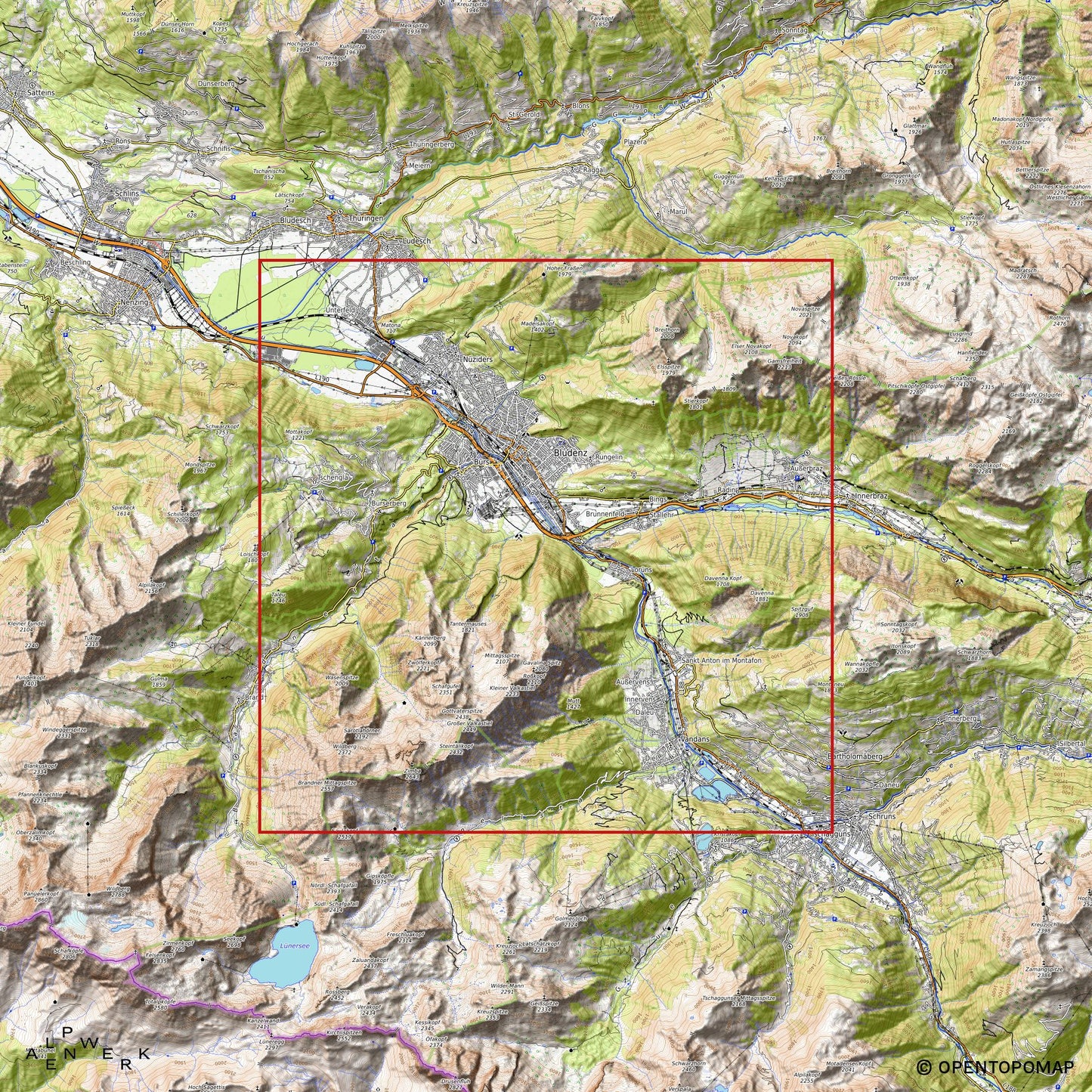 Bergrelief Classic | Bludenz