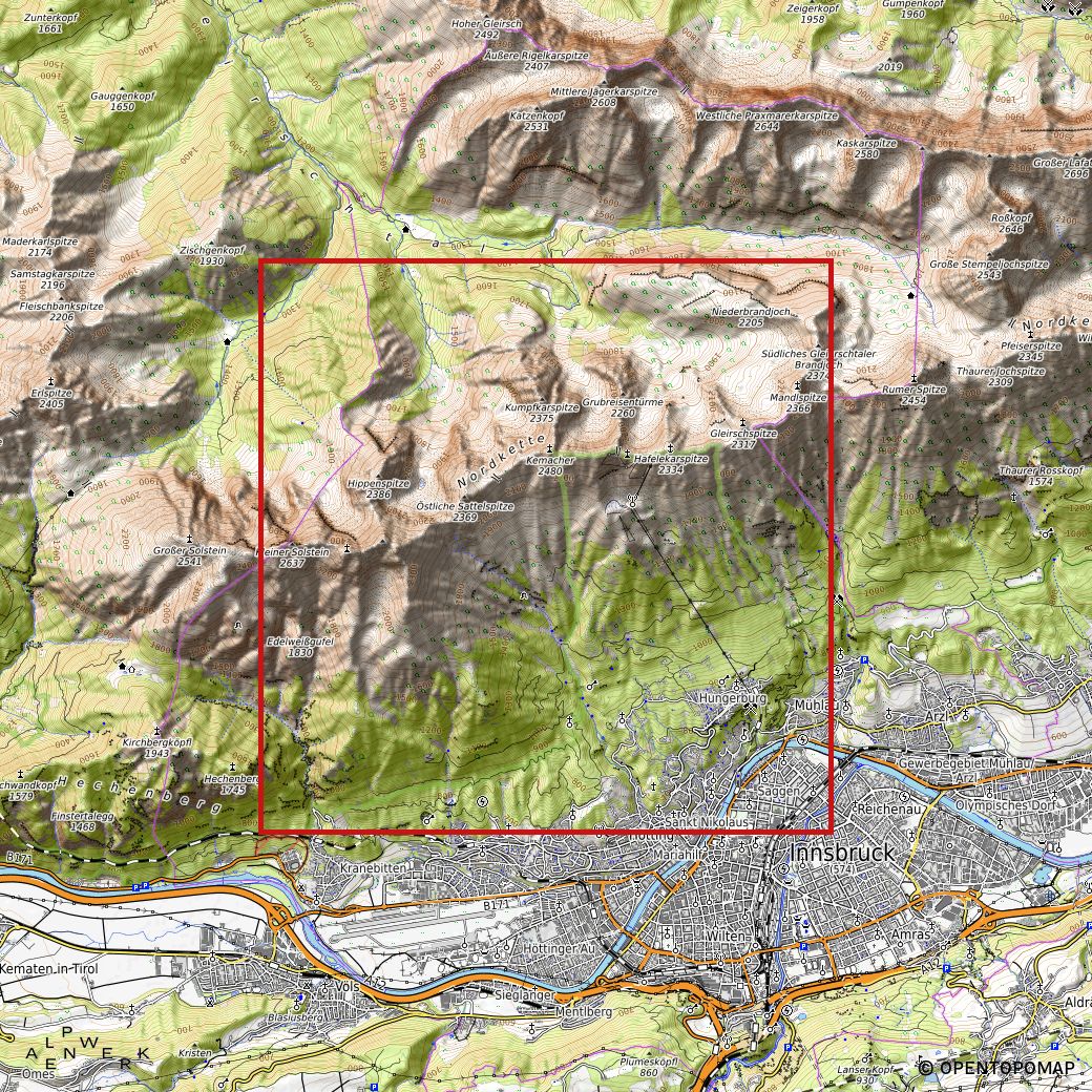 Bergrelief Classic | Innsbruck, Nordkette