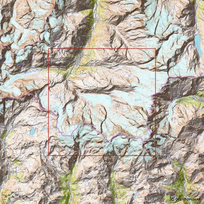 Relief "Oak" Monte Rosa Überschreitung