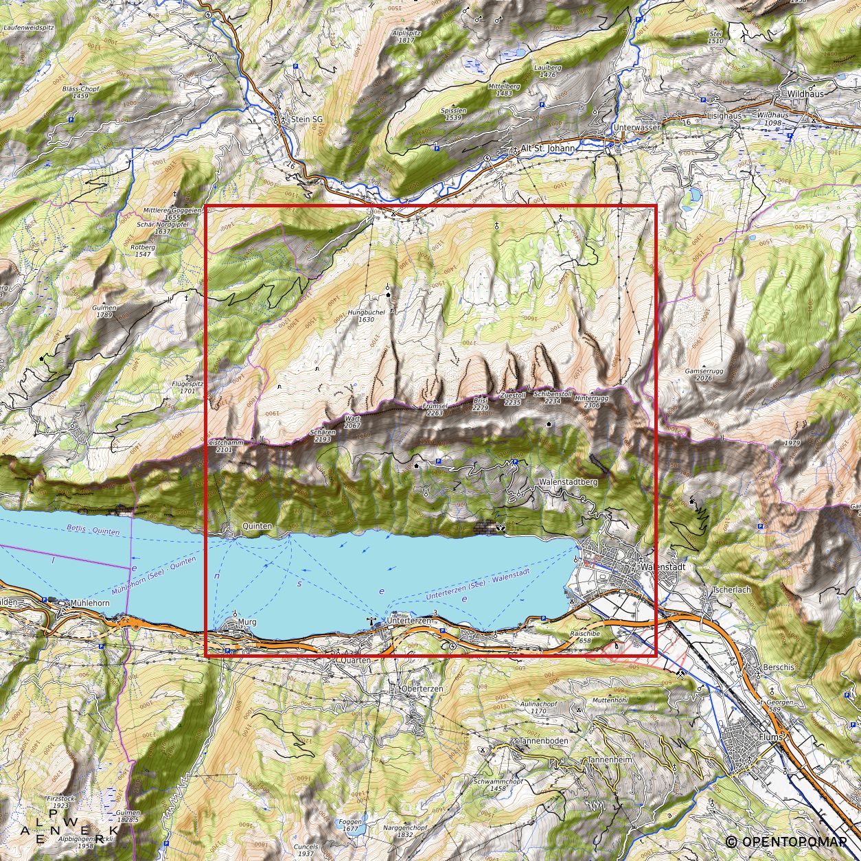 Bergrelief Classic | Churfirsten