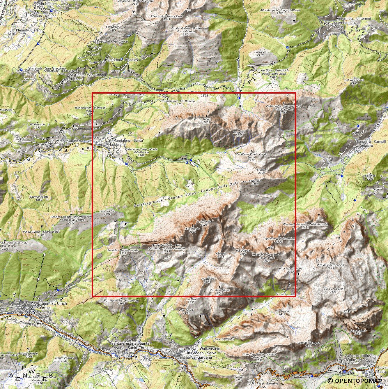 Bergrelief Classic | Geislerspitzen