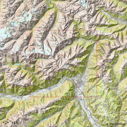 Bergrelief Track |  Meraner Höhenweg