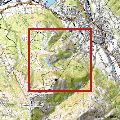 Bergrelief Track | Hahnenkamm - Abfahrt | Skirennen