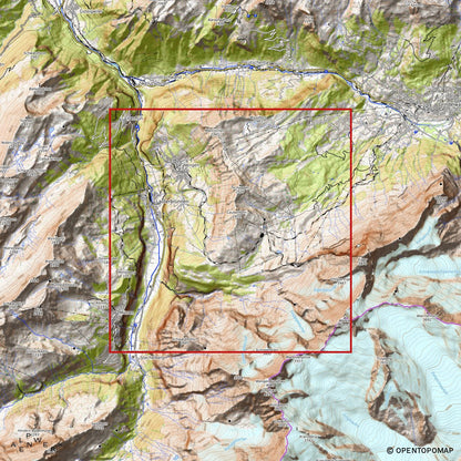 Bergrelief Track | Lauberhorn - Wengen - Abfahrt | Skirennen