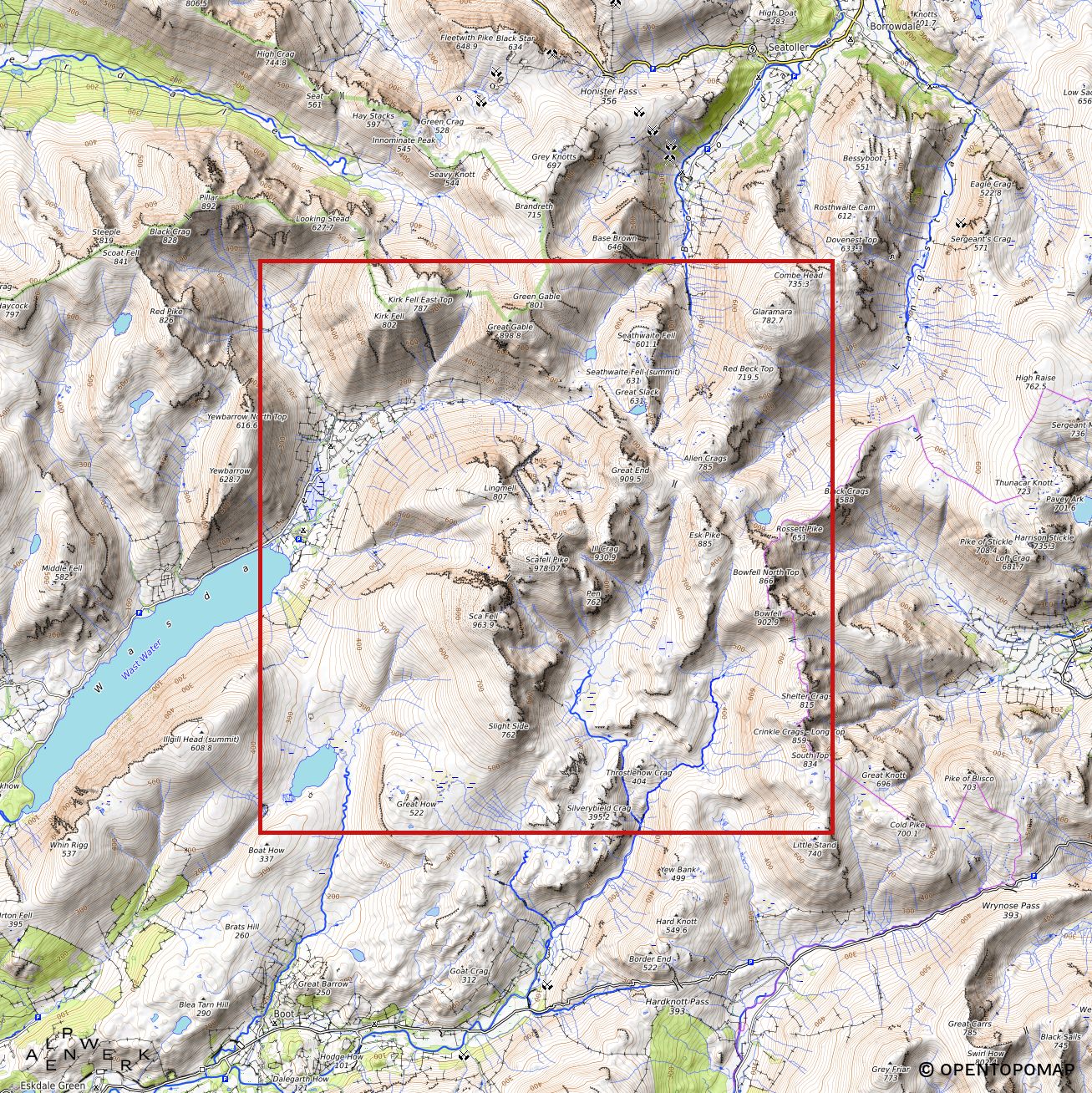 Bergrelief Classic | Scafell Pike
