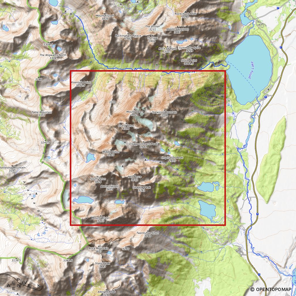 Bergrelief Classic | Grand Teton