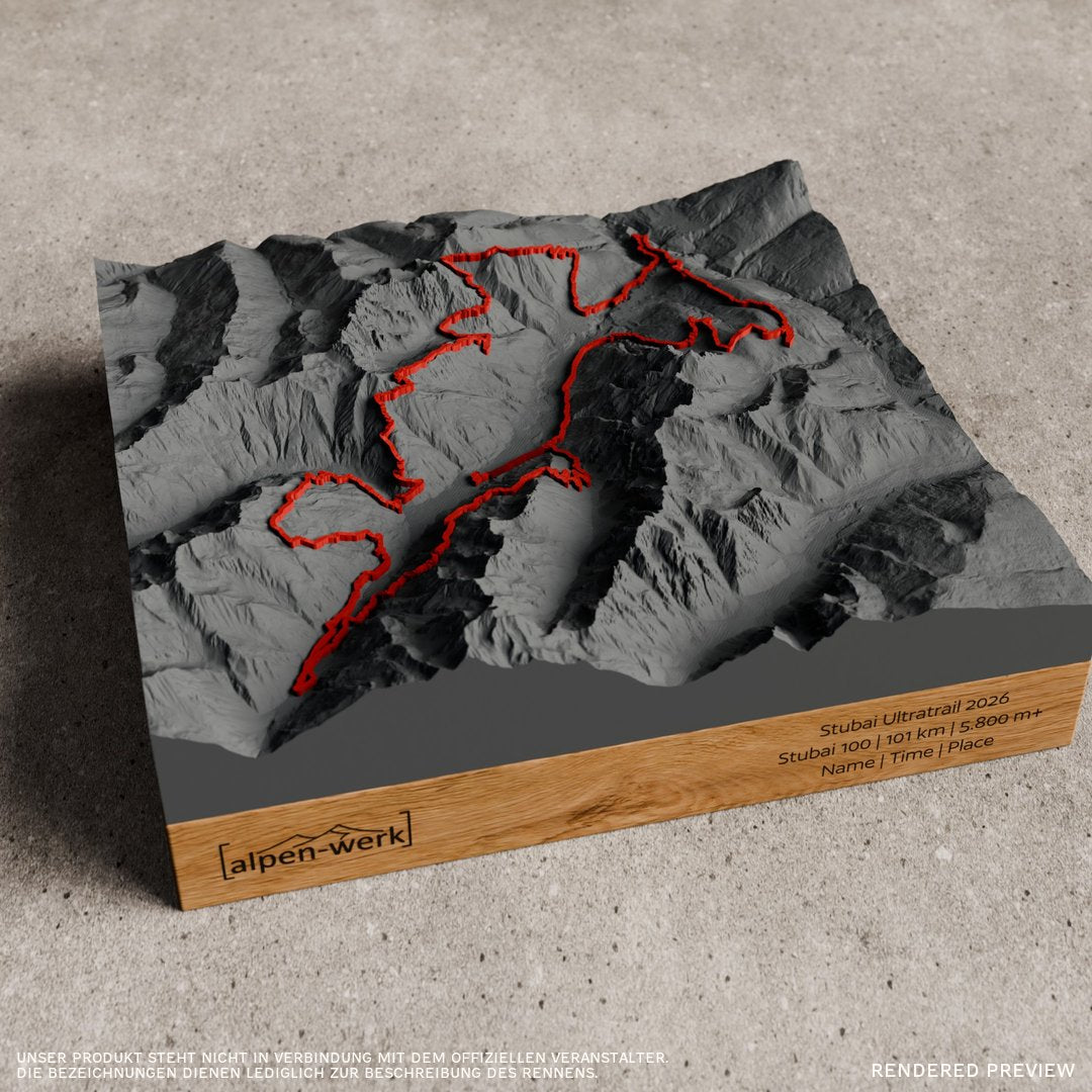 Stubai Ultratrail 2026 Relief Track - Anthrazit, roter Track, Base, Eiche