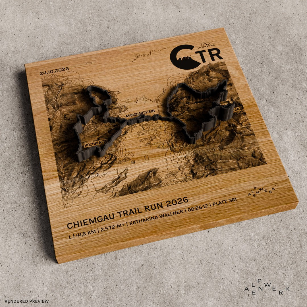 TrailMap | Chiemgau Trail Run | 2026: L | 41,8 km | 2.572 hm, Track Anthrazit