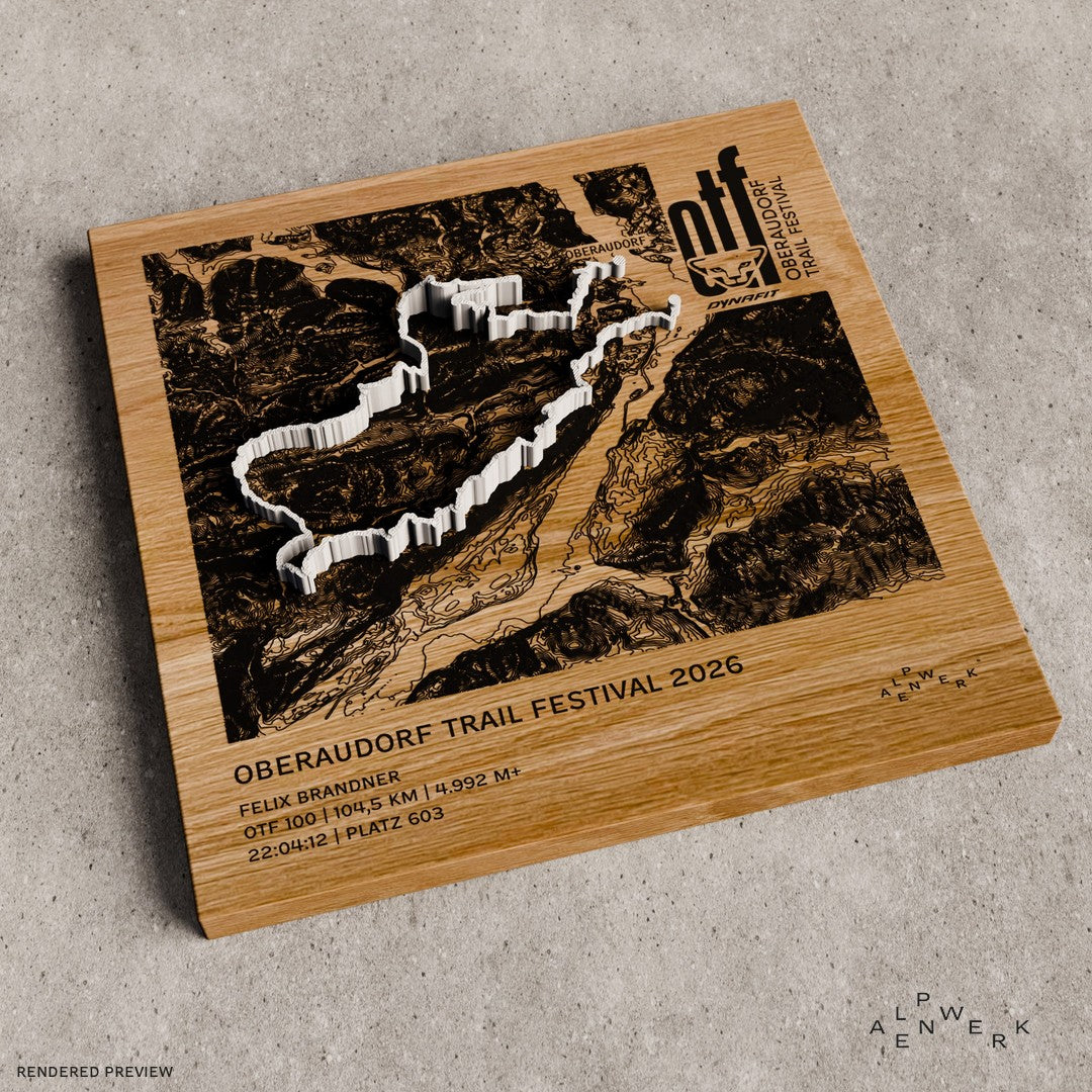 TrailMap | Oberaudorf Trail Festival | 2026: OTF 100 XXL | 104,5 km | 4.992 hm, Track Weiß
