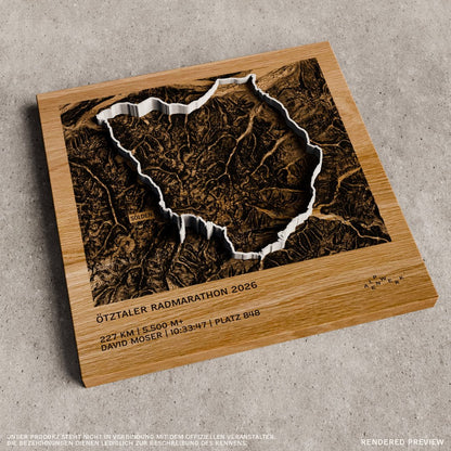 TrailMap Ötztaler Radmarathon 2026, graviert, 227 km