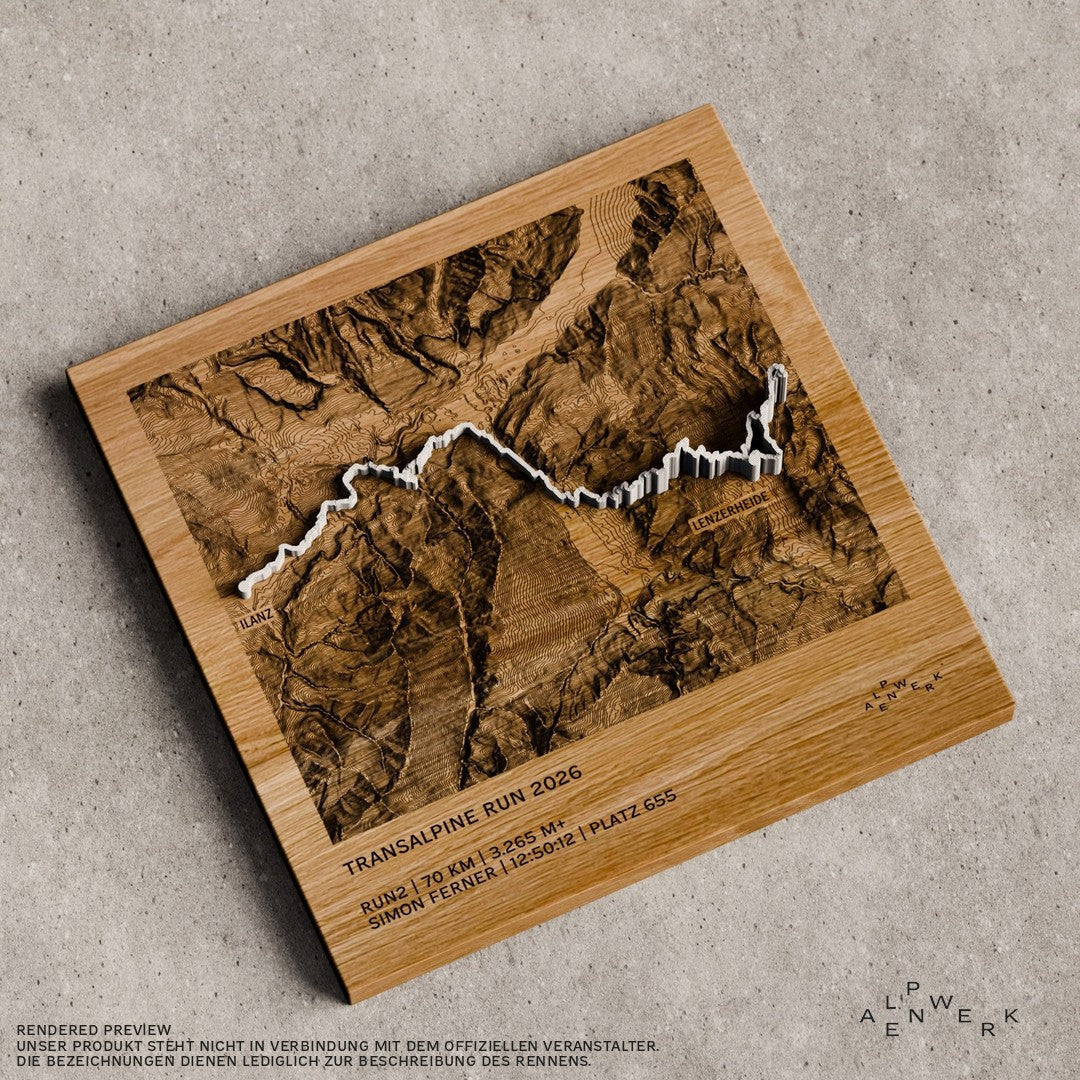 TrailMap Transalpine Run 2026, RUN2 in der Draufsicht