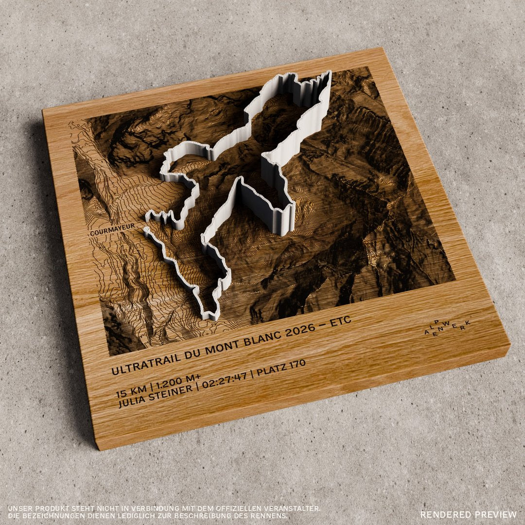 TrailMap | Ultratrail du Mont Blanc | 2026 — ETC Strecke | 15 km | 1200 hm