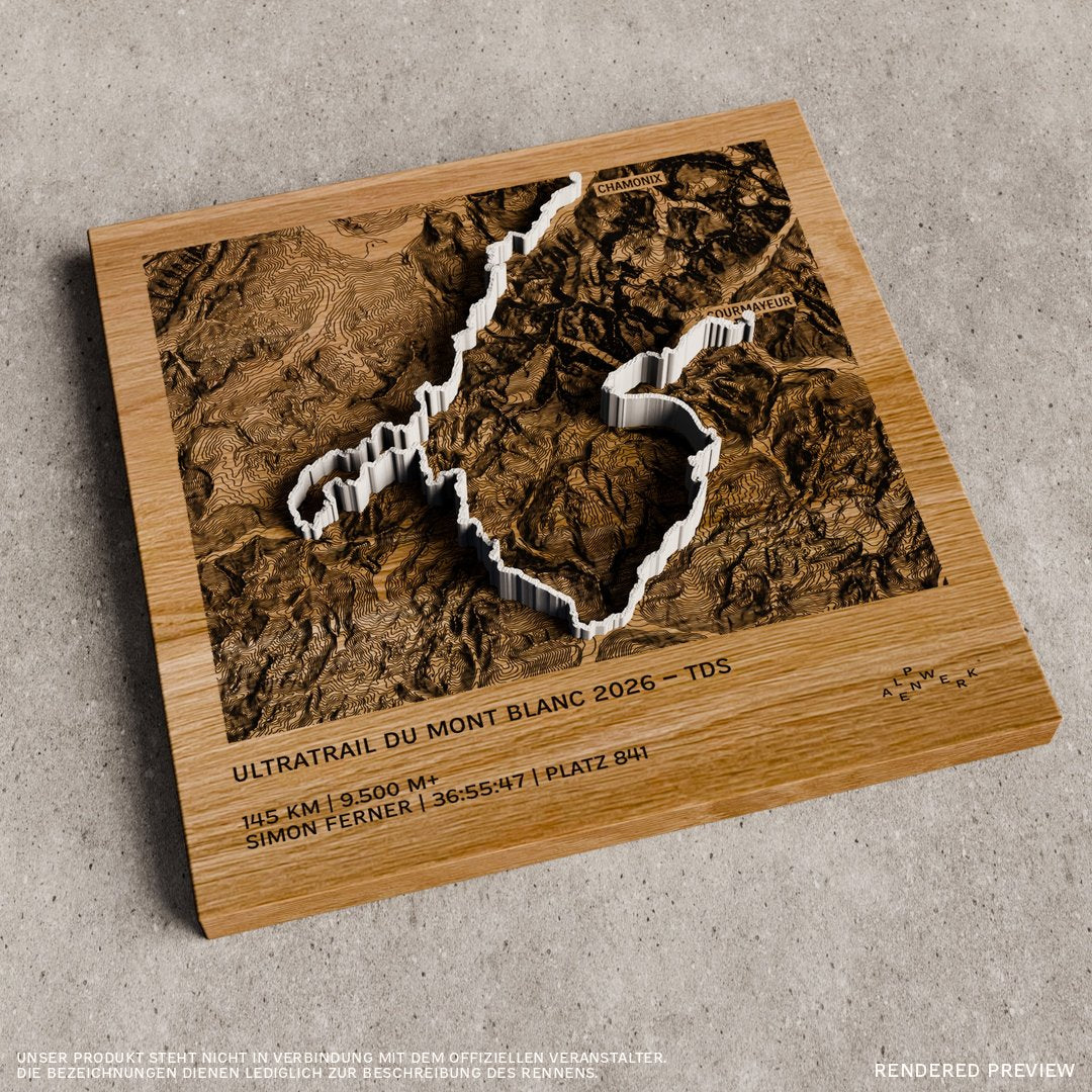 TrailMap | Ultratrail du Mont Blanc | 2026 — TDS Strecke | 145 km | 9500 hm