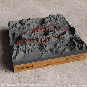 Zugspitz Ultratrail 2026 Relief Track - Anthrazit, roter Track, Base, Eiche
