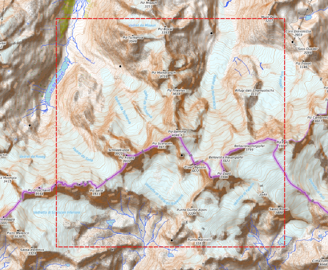 Relief "Oak" Piz Bernina